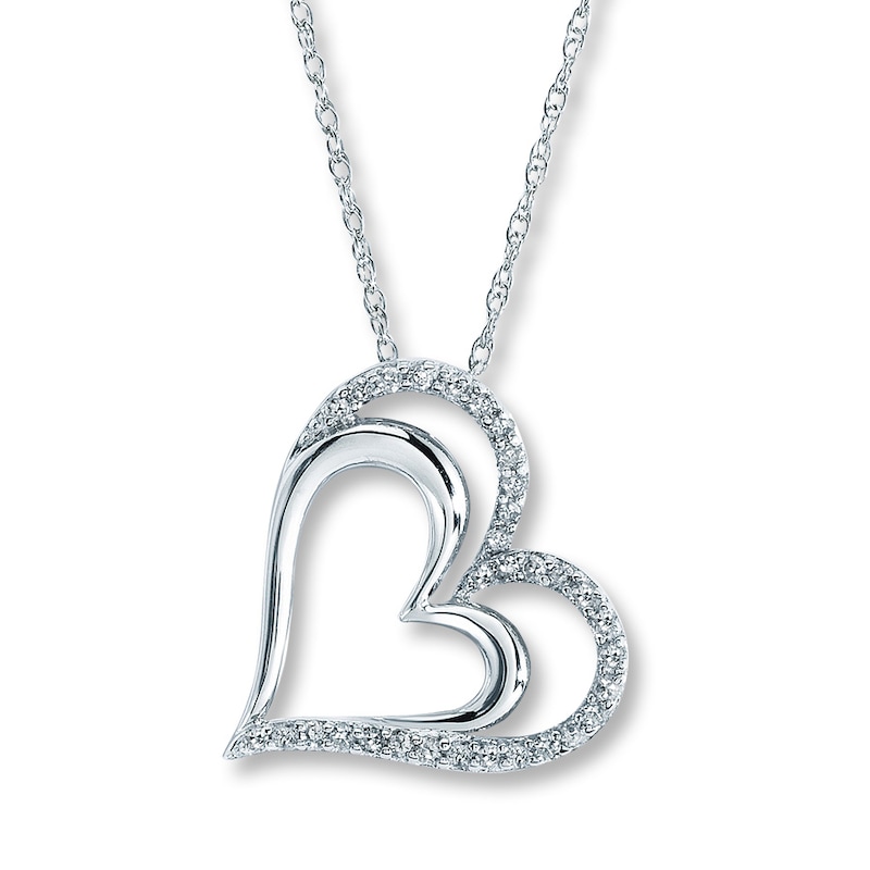 Main Image 1 of Previously Owned Necklace 1/4 ct tw Diamonds Sterling Silver 18"
