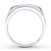 Thumbnail Image 1 of Previously Owned Men's Wedding Band 1 ct tw Round-cut Diamonds 10K White Gold