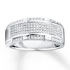 Thumbnail Image 0 of Previously Owned Men's Diamond Wedding Band 1/2 ct tw 10K White Gold