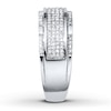 Thumbnail Image 2 of Previously Owned Men's Diamond Wedding Band 1/2 ct tw 10K White Gold