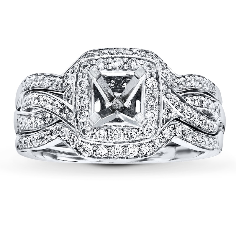 Main Image 1 of Previously Owned Diamond Bridal Setting 1/2 ct tw Round-cut 14K White Gold