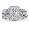 Thumbnail Image 3 of Previously Owned Diamond Bridal Setting 1/2 ct tw Round-cut 14K White Gold