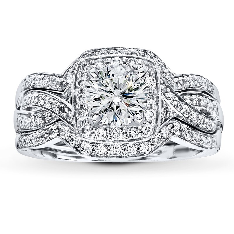 Main Image 3 of Previously Owned Diamond Bridal Setting 1/2 ct tw Round-cut 14K White Gold