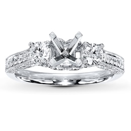 Previously Owned Diamond Ring Setting 3/4 ct tw Round-cut 14K White Gold
