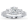 Thumbnail Image 3 of Previously Owned Diamond Ring Setting 3/4 ct tw Round-cut 14K White Gold