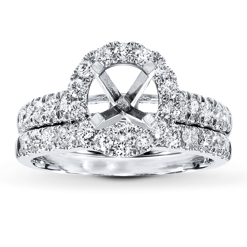 Main Image 1 of Previously Owned Diamond Bridal Setting 1 ct tw Round-cut 14K White Gold