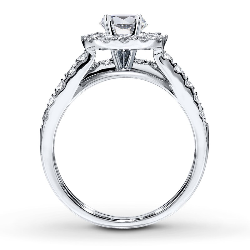 Main Image 2 of Previously Owned Diamond Bridal Setting 1 ct tw Round-cut 14K White Gold