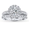 Thumbnail Image 3 of Previously Owned Diamond Bridal Setting 1 ct tw Round-cut 14K White Gold