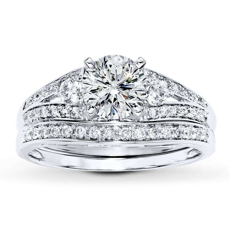Main Image 3 of Previously Owned Diamond Bridal Setting 3/8 ct tw Round-cut 14K White Gold