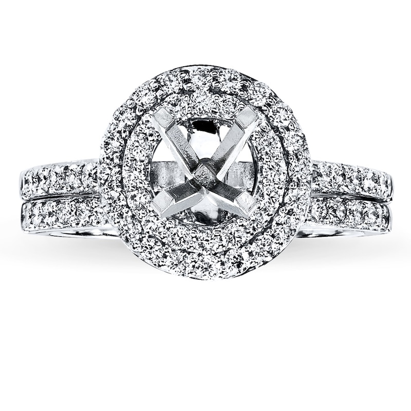 Main Image 1 of Previously Owned Diamond Bridal Setting 5/8 ct tw Round-cut 14K White Gold