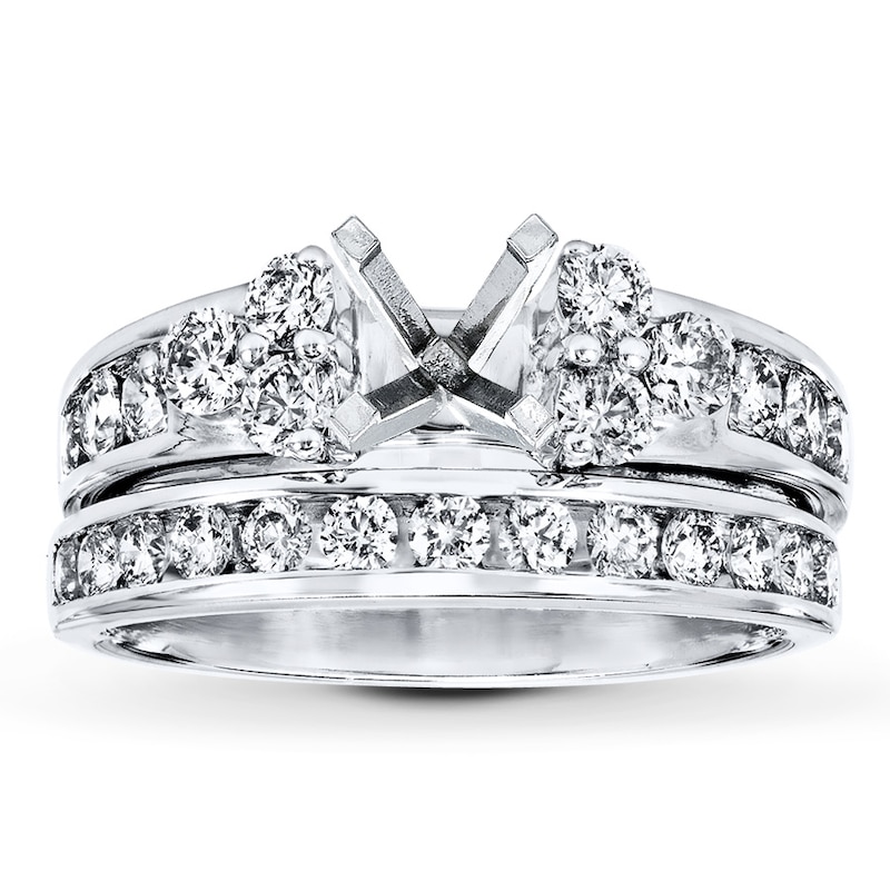 Main Image 1 of Previously Owned Diamond Bridal Setting 1 ct tw Round-cut 14K White Gold
