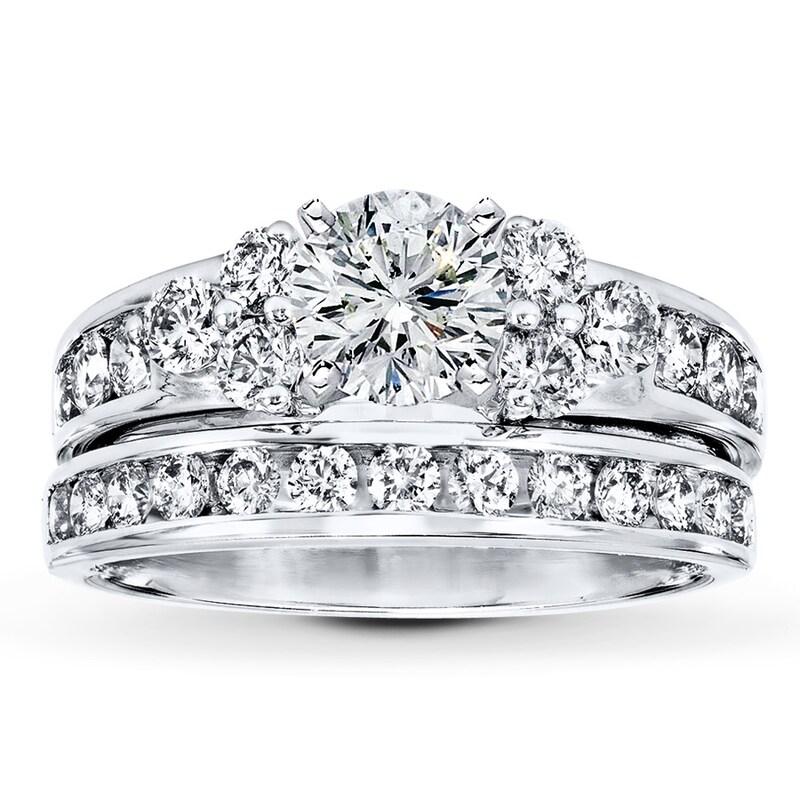 Main Image 3 of Previously Owned Diamond Bridal Setting 1 ct tw Round-cut 14K White Gold
