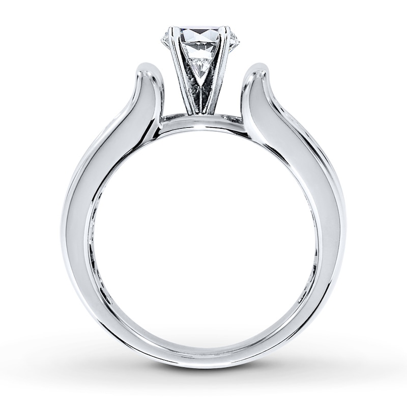Main Image 2 of Previously Owned Diamond Ring Setting 3/4 ct tw Round-cut 14K White Gold