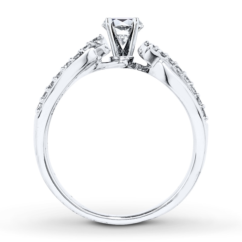 Main Image 2 of Previously Owned Diamond Ring Setting 1/6 ct tw Round-cut 14K White Gold