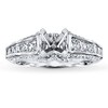 Thumbnail Image 1 of Previously Owned Diamond Ring Setting 1 ct tw Princess/Round 14K White Gold