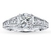 Thumbnail Image 3 of Previously Owned Diamond Ring Setting 1 ct tw Princess/Round 14K White Gold