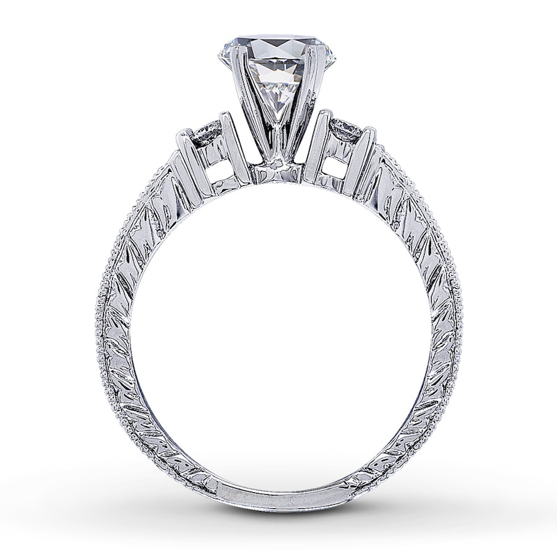 Main Image 2 of Previously Owned Diamond Ring Setting 1/5 ct tw Round-cut 14K White Gold