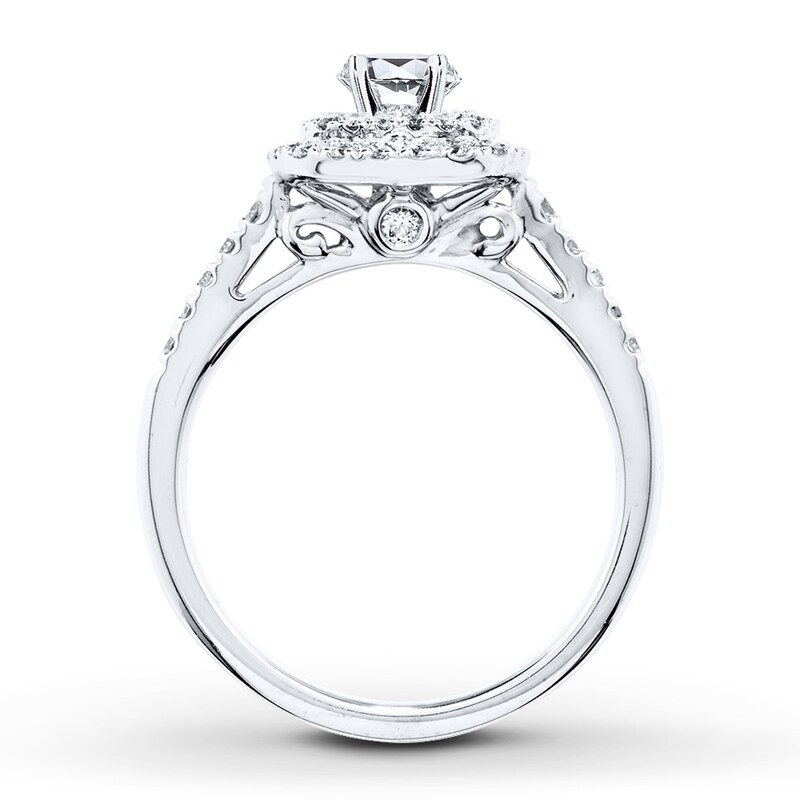 Main Image 2 of Previously Owned Diamond Ring Setting 1/2 ct tw Round-cut 14K White Gold
