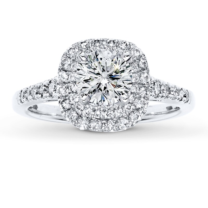 Main Image 3 of Previously Owned Diamond Ring Setting 1/2 ct tw Round-cut 14K White Gold