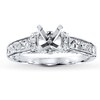 Thumbnail Image 1 of Previously Owned Diamond Ring Setting 3/4 ct tw Princess/Round 14K White Gold