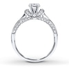 Thumbnail Image 2 of Previously Owned Diamond Ring Setting 3/4 ct tw Princess/Round 14K White Gold