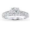 Thumbnail Image 3 of Previously Owned Diamond Ring Setting 3/4 ct tw Princess/Round 14K White Gold
