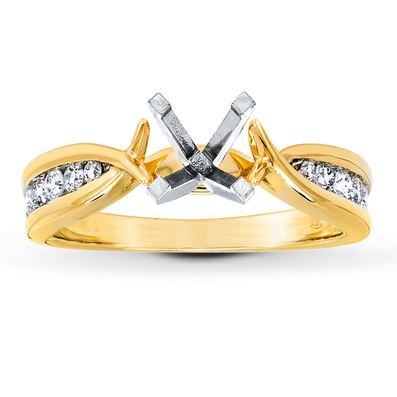 Main Image 1 of Previously Owned Diamond Ring Setting 1/3 ct tw Round-cut 14K Yellow Gold