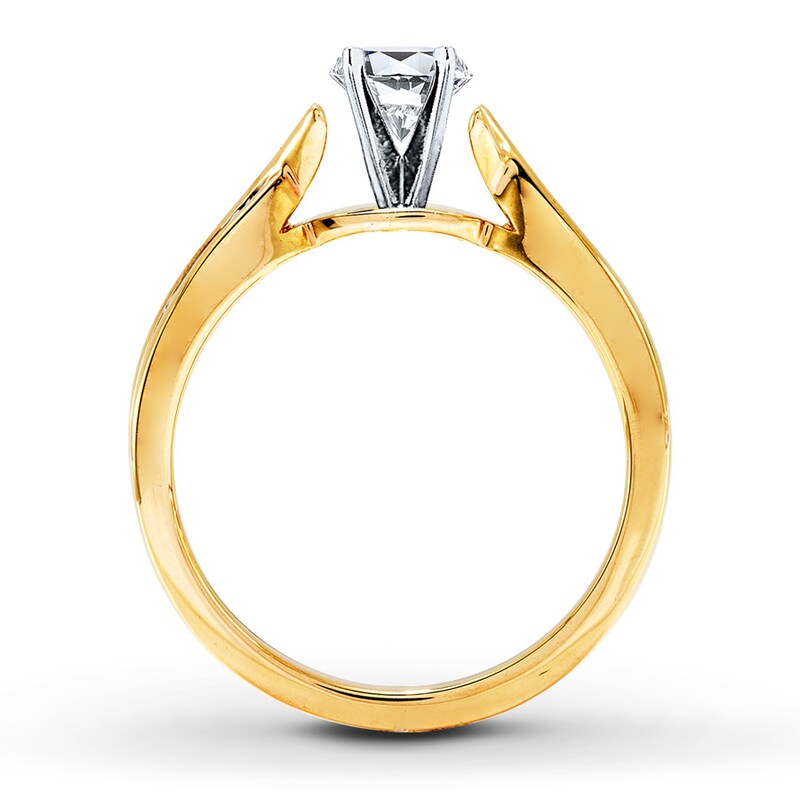 Main Image 2 of Previously Owned Diamond Ring Setting 1/3 ct tw Round-cut 14K Yellow Gold