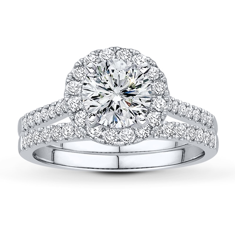 Main Image 3 of Previously Owned Diamond Bridal Setting 1/2 ct tw Round-cut 14K White Gold