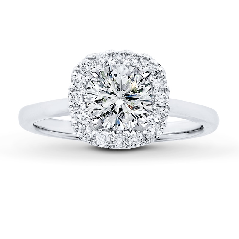 Main Image 3 of Previously Owned Diamond Ring Setting 1/4 ct tw Round-cut 14K White Gold