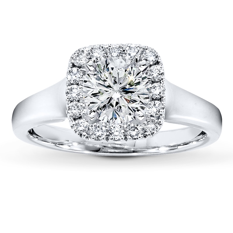 Main Image 3 of Previously Owned Diamond Ring Setting 1/4 ct tw Round-cut 14K White Gold