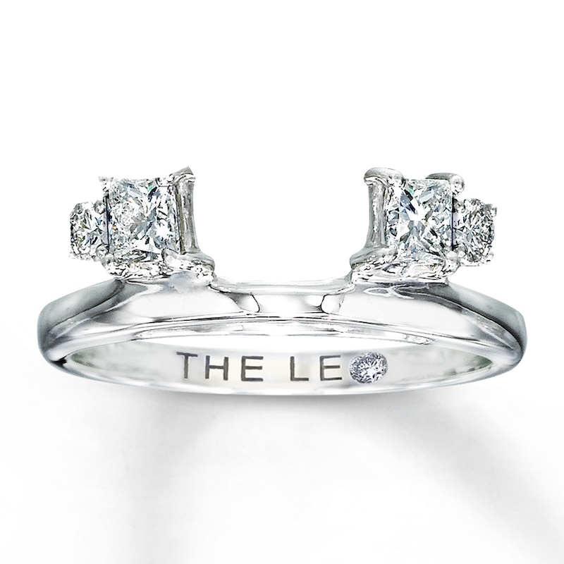 Main Image 1 of Previously Owned THE LEO Diamond Ring 1/2 ct tw Princess & Round-cut 14K White Gold