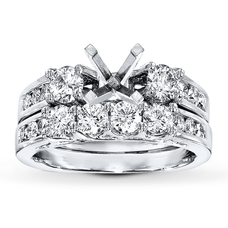 Main Image 1 of Previously Owned Diamond Bridal Setting 1-1/4 ct tw Round-cut 18K White Gold