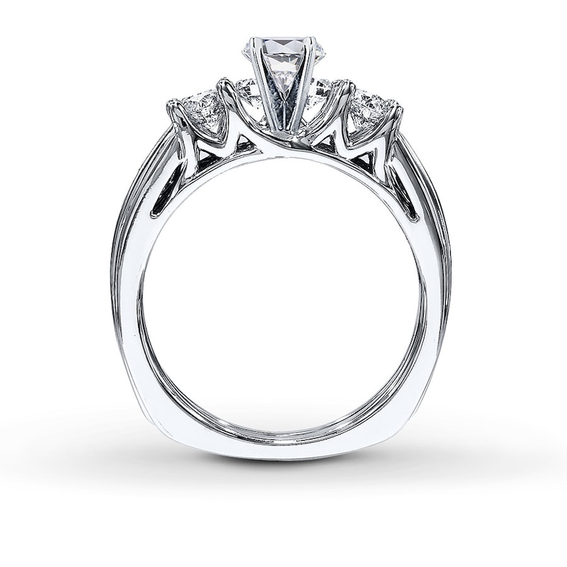 Main Image 2 of Previously Owned Diamond Bridal Setting 1-1/4 ct tw Round-cut 18K White Gold
