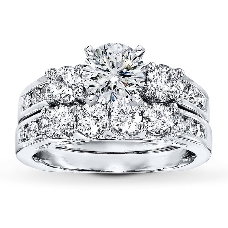 Main Image 3 of Previously Owned Diamond Bridal Setting 1-1/4 ct tw Round-cut 18K White Gold