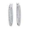 Thumbnail Image 1 of Previously Owned Diamond Hoop Earrings 1/15 ct tw Sterling Silver