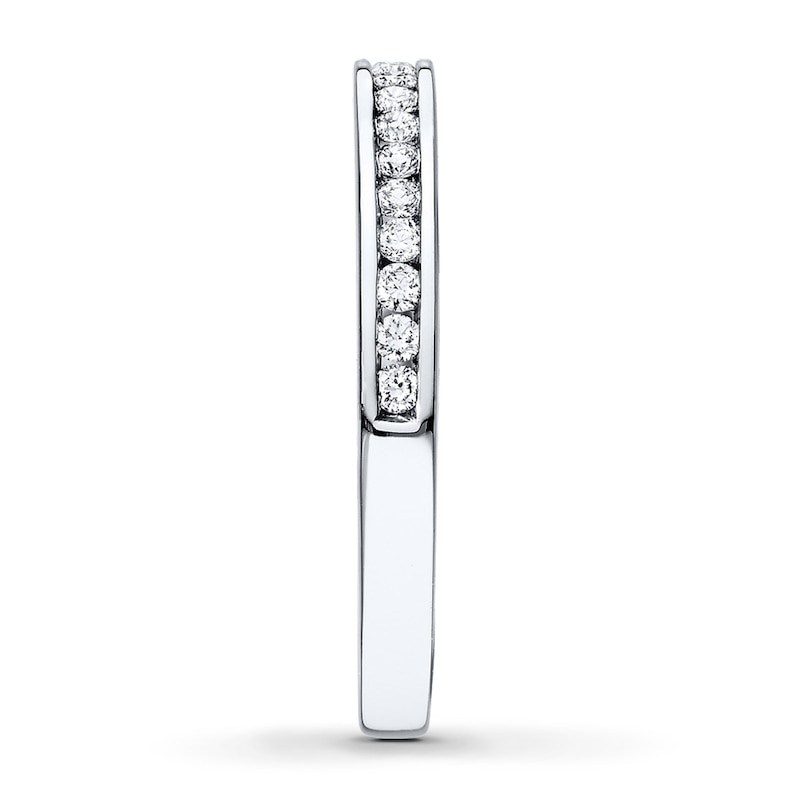Main Image 3 of Previously Owned Diamond Wedding Band 1/4 ct tw 14K White Gold
