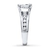 Thumbnail Image 2 of Previously Owned Diamond Engagement Ring 1-3/8 ct tw Princess & Round-cut 14K White Gold