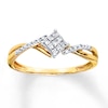 Thumbnail Image 0 of Previously Owned Diamond Ring 1/6 ct tw Princess & Round-cut 10K Yellow Gold