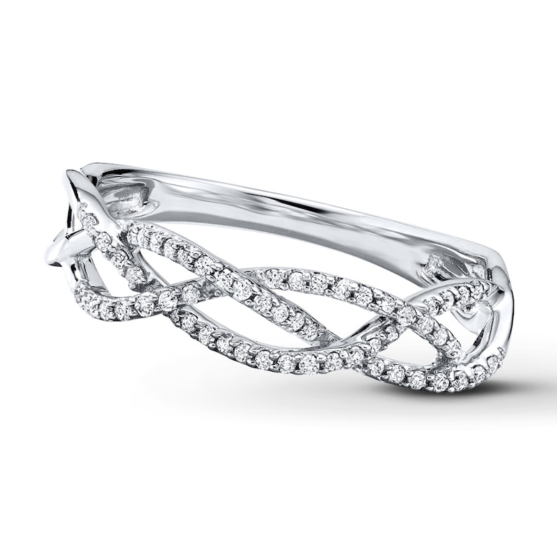 Main Image 4 of Previously Owned Diamond Anniversary Ring 1/6 ct tw Round-cut 10K White Gold