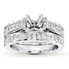 Thumbnail Image 1 of Previously Owned Diamond Bridal Setting 1-1/5 ct tw Princess-cut 18K White Gold