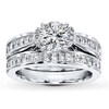 Thumbnail Image 3 of Previously Owned Diamond Bridal Setting 1-1/5 ct tw Princess-cut 18K White Gold