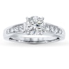Thumbnail Image 3 of Previously Owned Diamond Ring Setting 1/2 ct tw Princess-cut 14K White Gold