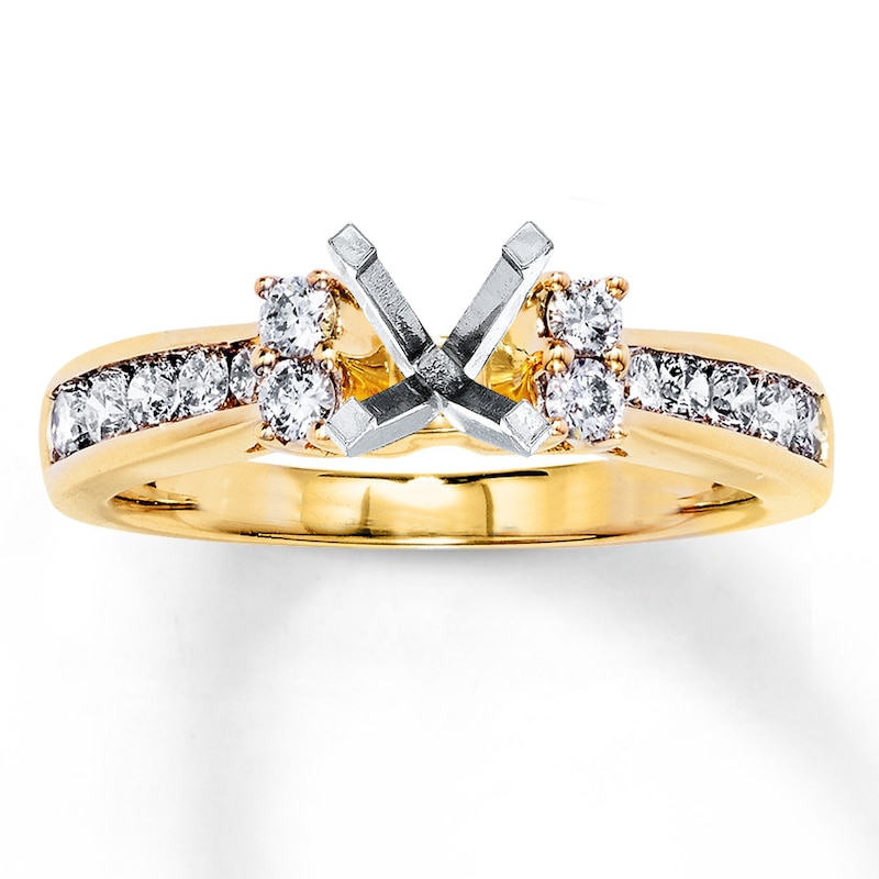 Main Image 1 of Previously Owned Diamond Ring Setting 1/2 ct tw Round-cut 14K Yellow Gold
