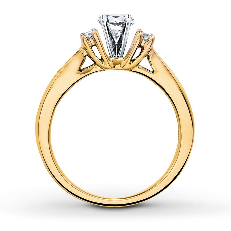Main Image 2 of Previously Owned Diamond Ring Setting 1/2 ct tw Round-cut 14K Yellow Gold