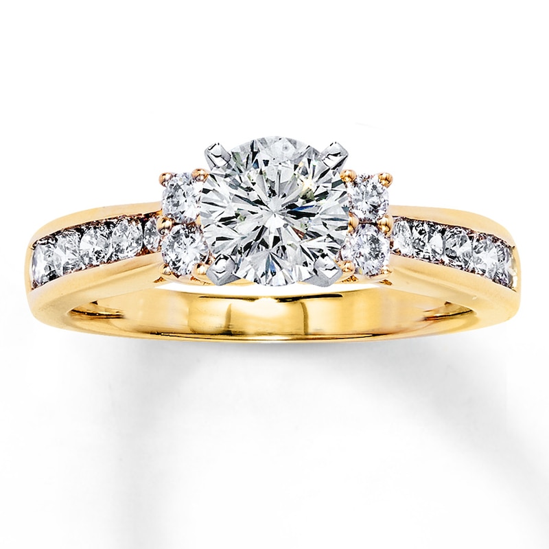 Main Image 3 of Previously Owned Diamond Ring Setting 1/2 ct tw Round-cut 14K Yellow Gold