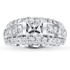Thumbnail Image 1 of Previously Owned Diamond Bridal Setting 1-3/4 cttw Round/Princess 14K White Gold