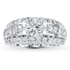 Thumbnail Image 3 of Previously Owned Diamond Bridal Setting 1-3/4 cttw Round/Princess 14K White Gold