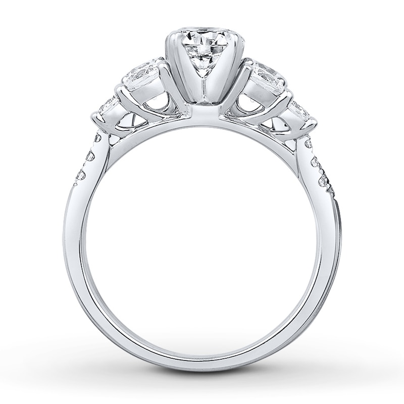 Main Image 2 of Previously Owned Diamond Ring Setting 5/8 ct tw Round-cut 14K White Gold