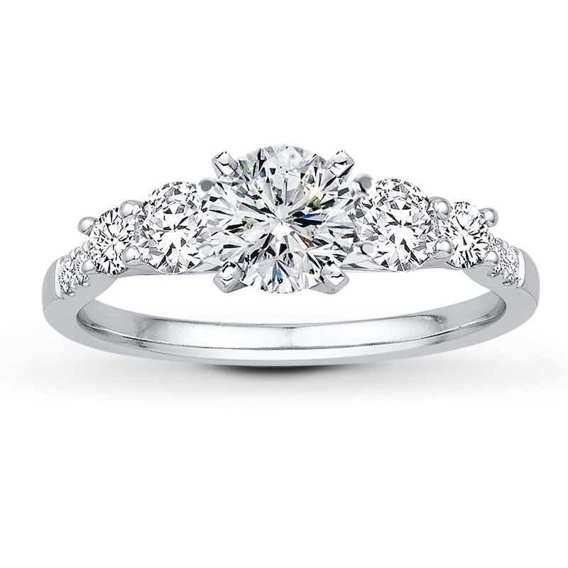 Main Image 3 of Previously Owned Diamond Ring Setting 5/8 ct tw Round-cut 14K White Gold